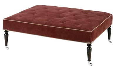 Cocktail ottoman with casters cheap